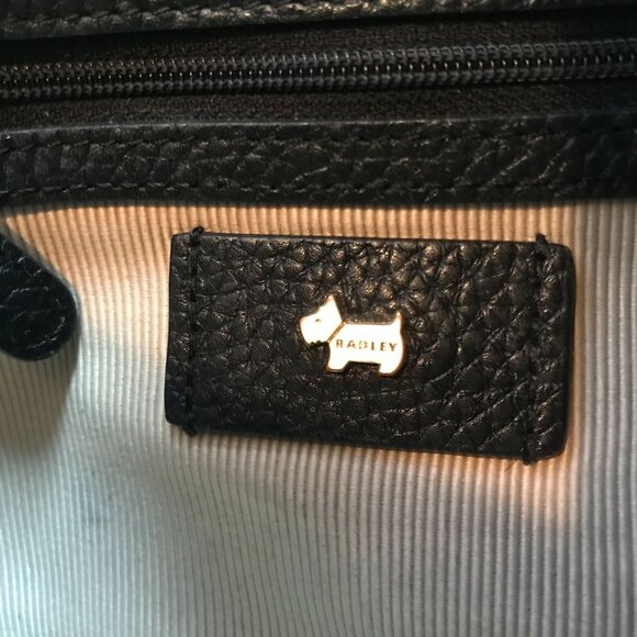 Radley London Black Leather Crossbody Bag With Adjustable Strap - Picture 8 of 12